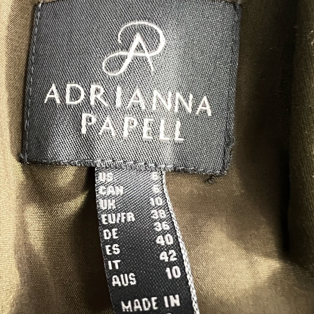 Adrianna Papell Olive Green Midi Dress - Picture 10 of 10